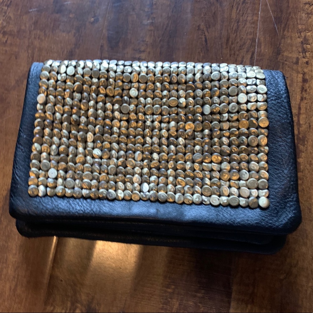 Deena & Ozzy Vintage Style Hammered Pins Clutch